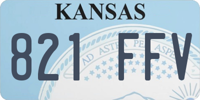 KS license plate 821FFV