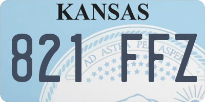 KS license plate 821FFZ