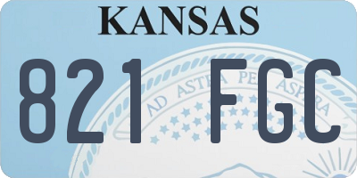KS license plate 821FGC