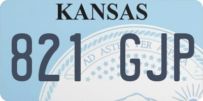 KS license plate 821GJP