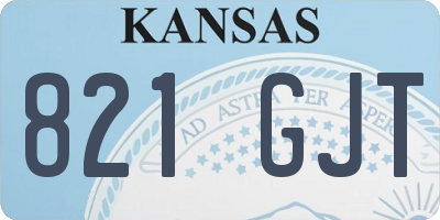 KS license plate 821GJT
