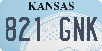 KS license plate 821GNK