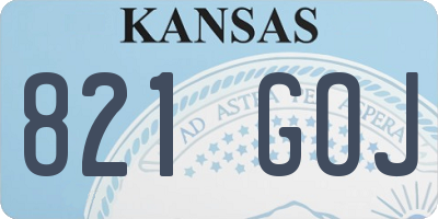 KS license plate 821GOJ