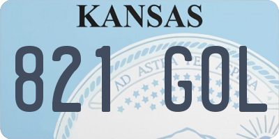 KS license plate 821GOL