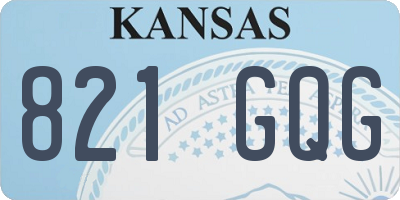 KS license plate 821GQG