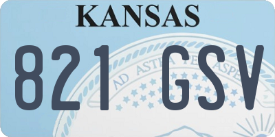 KS license plate 821GSV
