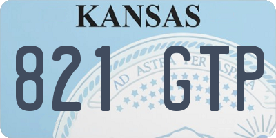 KS license plate 821GTP