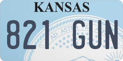 KS license plate 821GUN