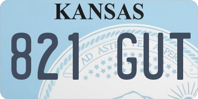 KS license plate 821GUT