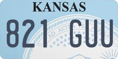 KS license plate 821GUU
