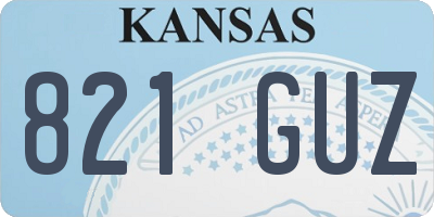 KS license plate 821GUZ