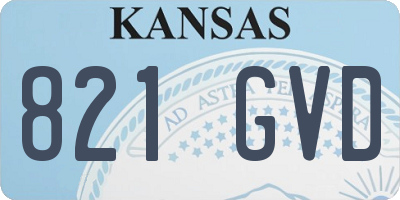 KS license plate 821GVD