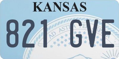 KS license plate 821GVE