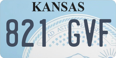 KS license plate 821GVF
