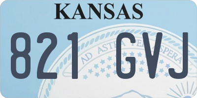 KS license plate 821GVJ
