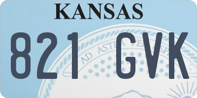 KS license plate 821GVK