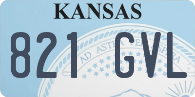 KS license plate 821GVL