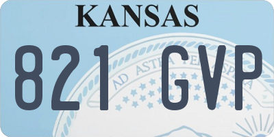 KS license plate 821GVP