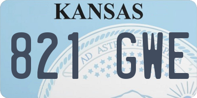 KS license plate 821GWE