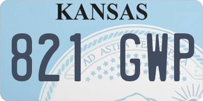 KS license plate 821GWP