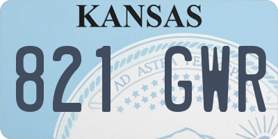 KS license plate 821GWR