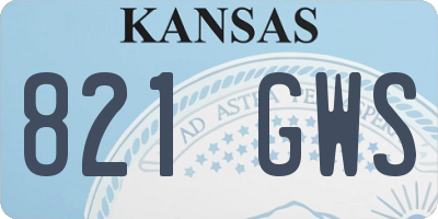 KS license plate 821GWS