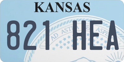 KS license plate 821HEA