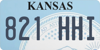 KS license plate 821HHI