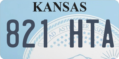 KS license plate 821HTA