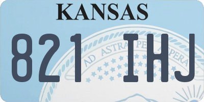 KS license plate 821IHJ