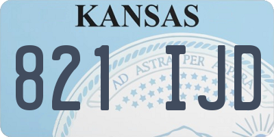 KS license plate 821IJD