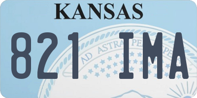 KS license plate 821IMA