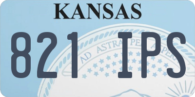 KS license plate 821IPS