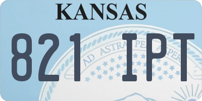 KS license plate 821IPT