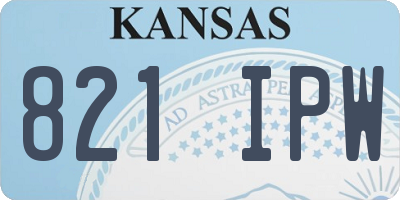 KS license plate 821IPW