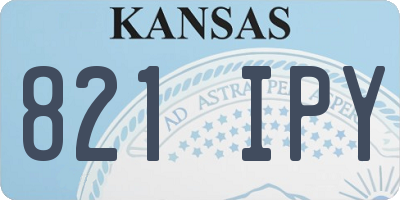 KS license plate 821IPY