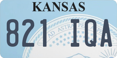 KS license plate 821IQA