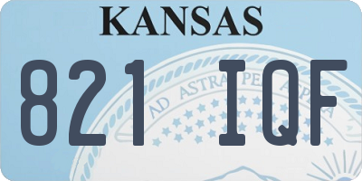KS license plate 821IQF