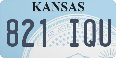 KS license plate 821IQU