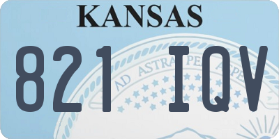 KS license plate 821IQV