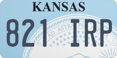 KS license plate 821IRP