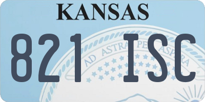 KS license plate 821ISC