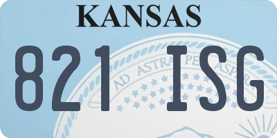 KS license plate 821ISG