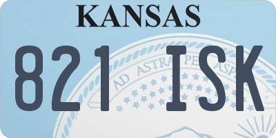 KS license plate 821ISK