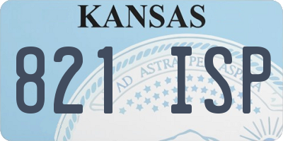 KS license plate 821ISP