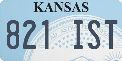 KS license plate 821IST