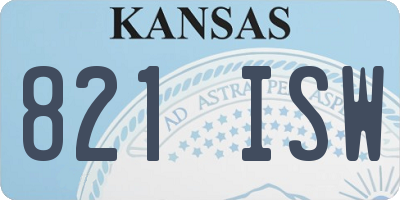 KS license plate 821ISW
