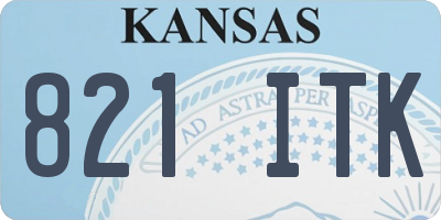 KS license plate 821ITK