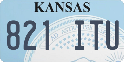 KS license plate 821ITU