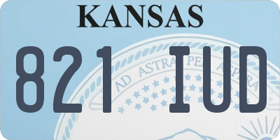 KS license plate 821IUD